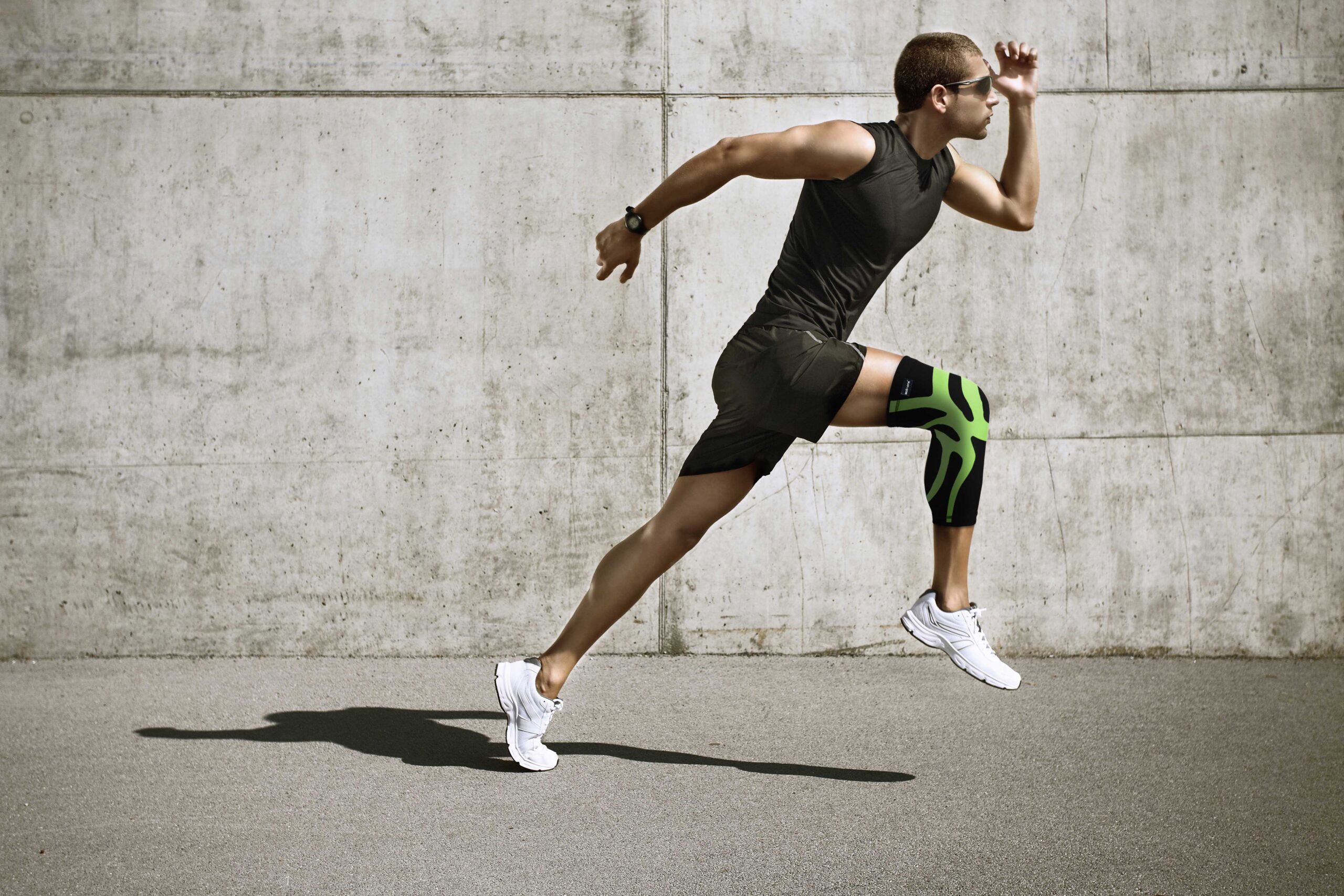 sport man starting running